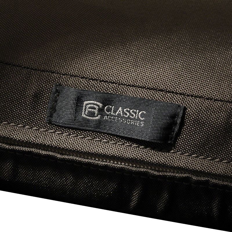 42" x 18" x 3" Ravenna Water-Resistant Patio Bench/Settee Cushion Espresso - Classic Accessories