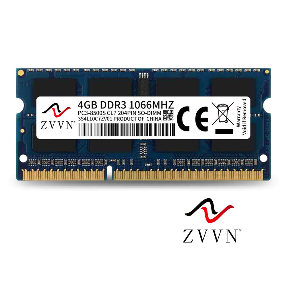 ZVVN 8GB Kit (2x 4GB) 204-Pin DDR3 1066 (PC3 8500) SO-DIMM RAM 1.5V Laptop Notebook Memory Model 3S4L10C7ZV02