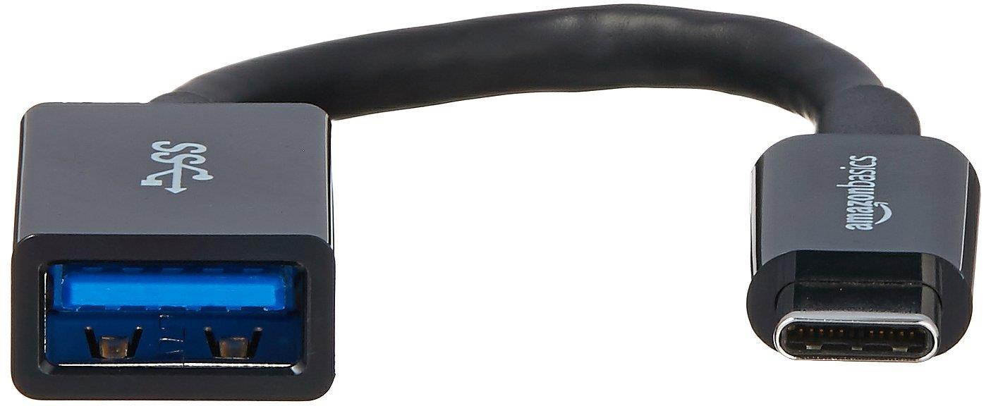 basics usb type-c to usb 3.1 gen1 female adapter cable - black