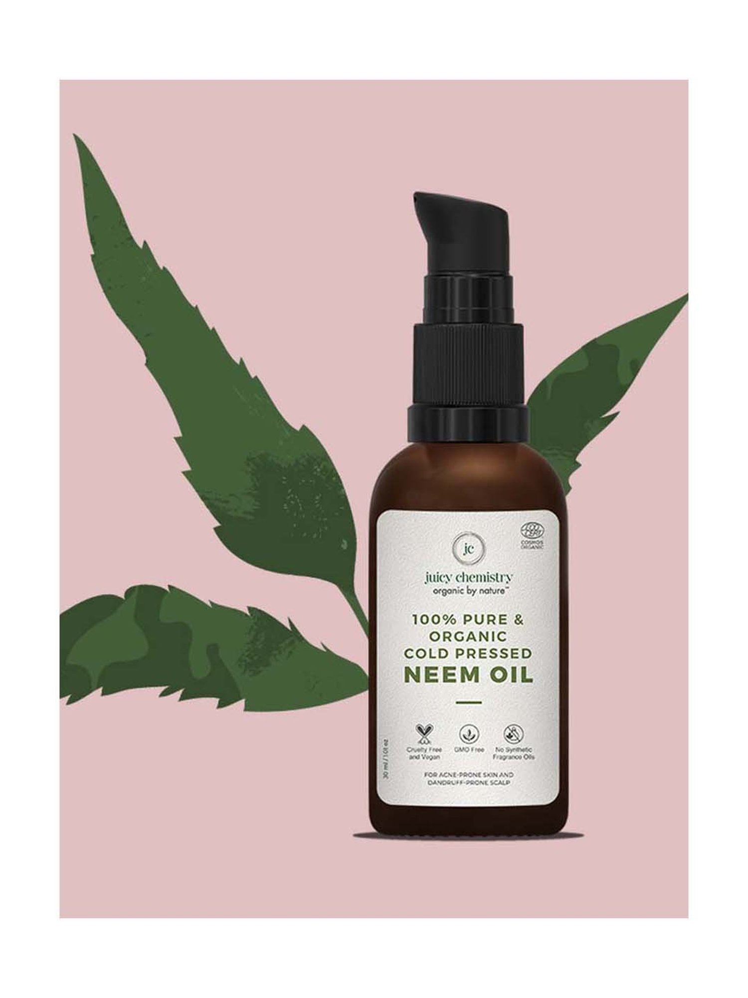 Juicy Chemistry Neem Cold Pressed Carrier Oil - 30 ml