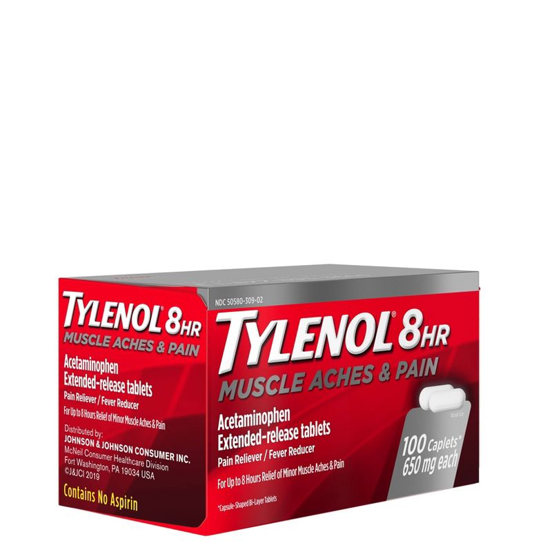 Tylenol 8 Hour Muscle Aches & Pain Tablets - Acetaminophen - 100ct