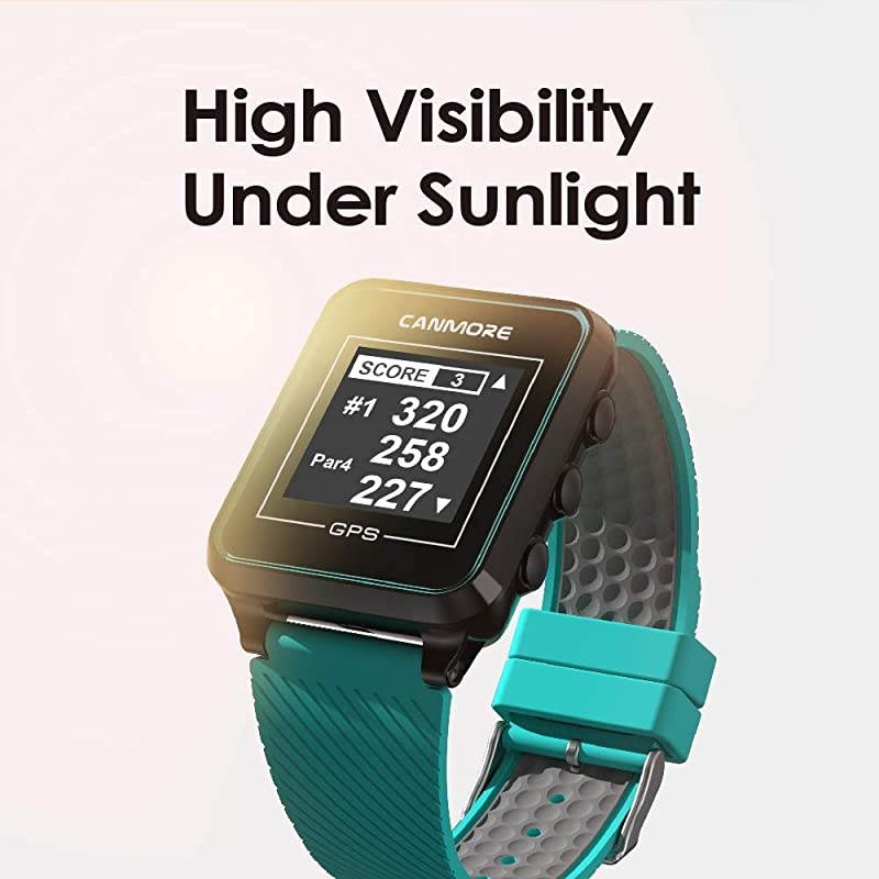 TW353 GPS Golf Watch Essential Golf Course Data and Score Sheet Minimalist amp User Friendly 38000+ Free Courses Worldwide 4ATM Waterproof 1Year Warranty Turquoise