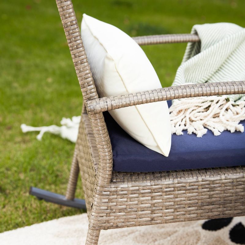 3pc Patio Bistro Set Blue - Patio Festival