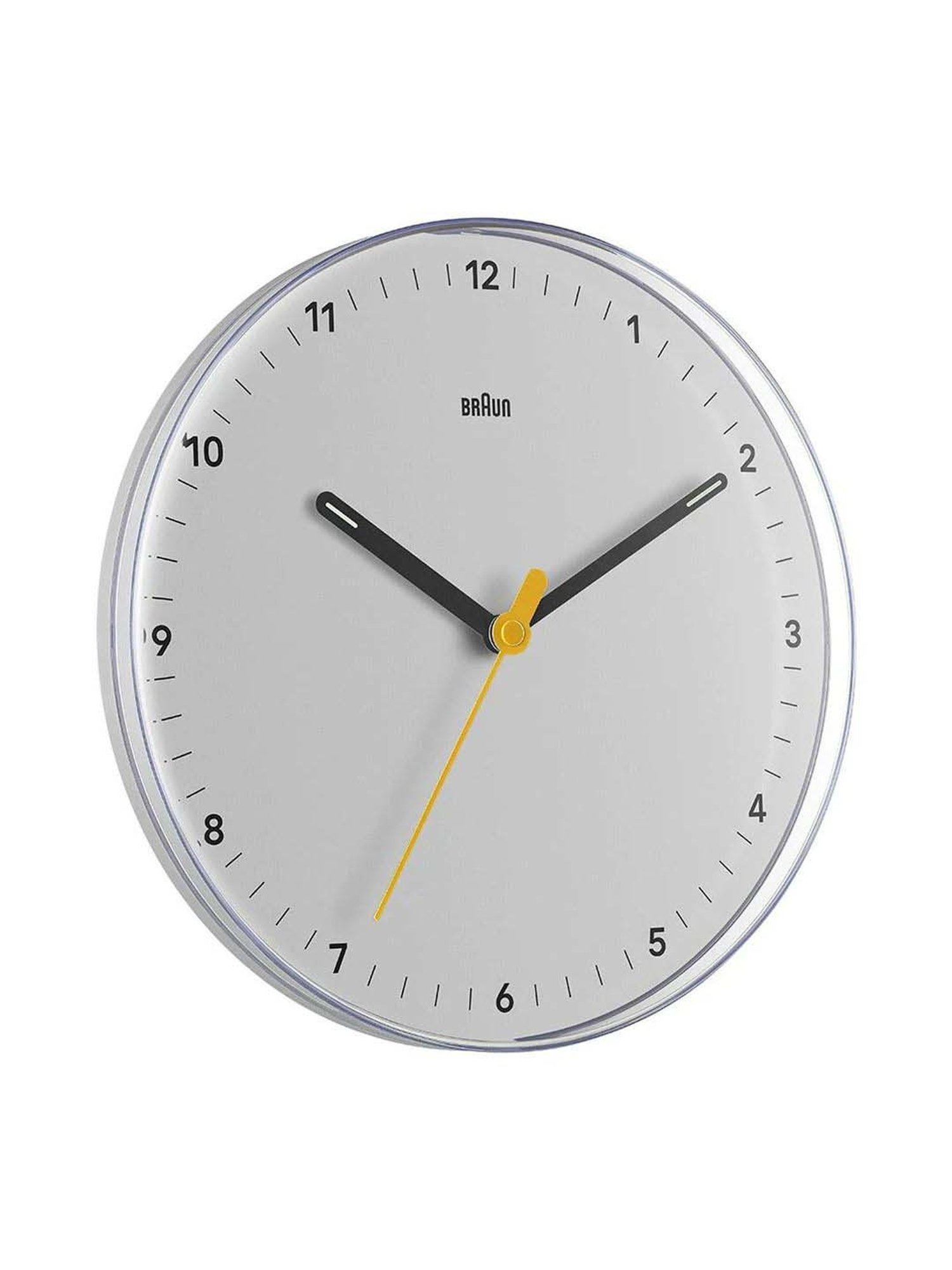 Braun White Classic Analog Wall Clock With Silent Sweeping Quartz Movement