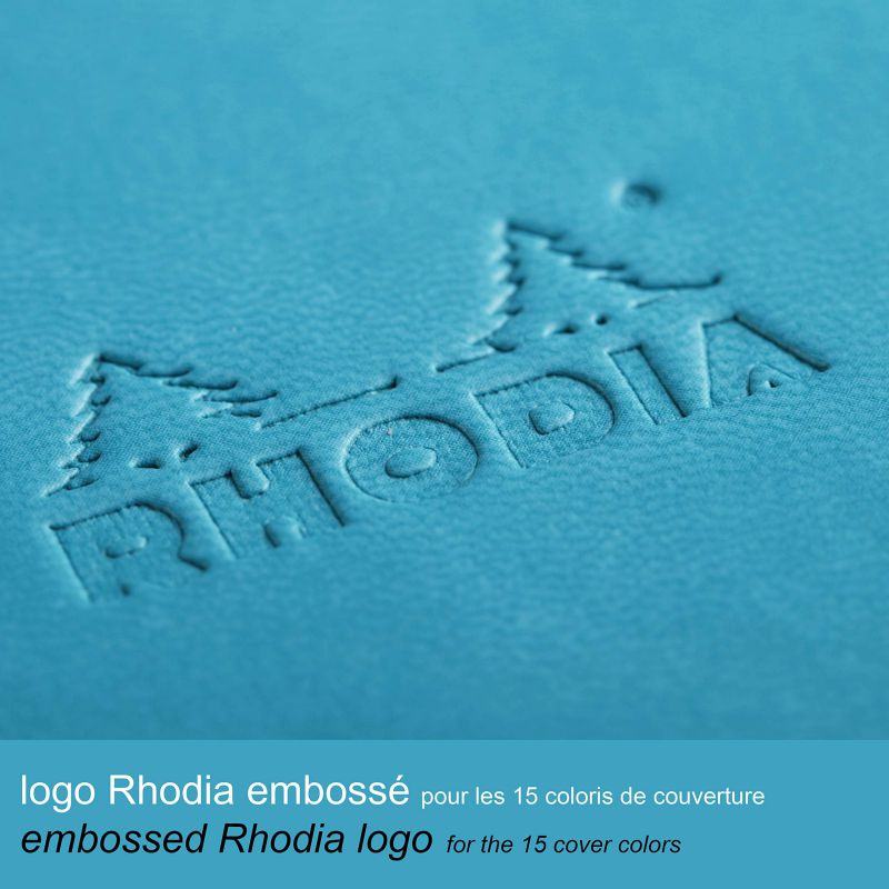 Rhodia Rhodiarama A5 Webnotebook, 5.5 in x 8.25, Lined,  Turquoise