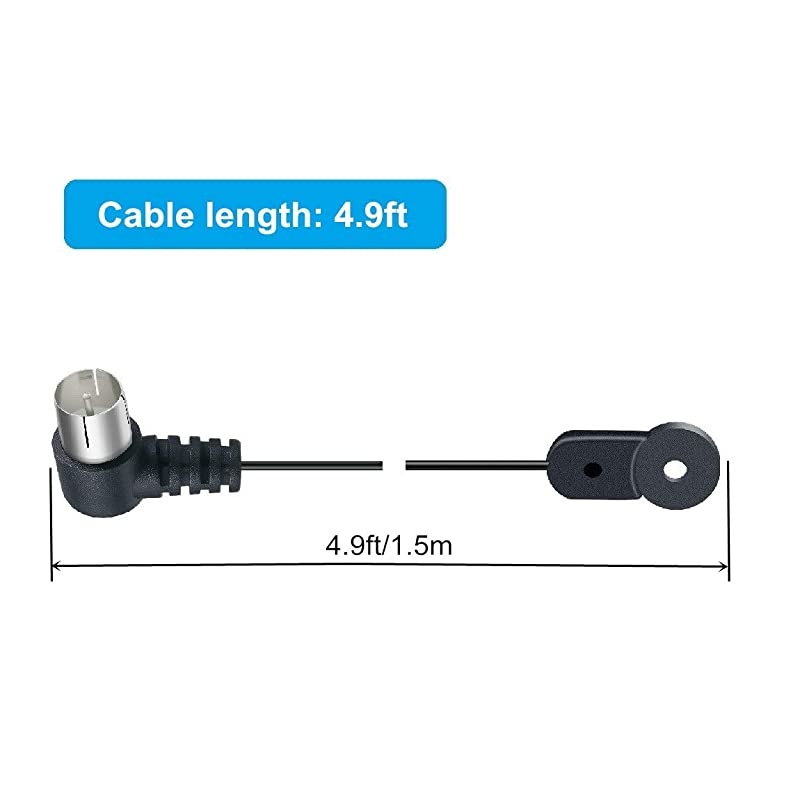 Antenna for Stereo Receiver Indoor Radio Antenna 75 Ohm UNBAL F Type Male Coaxial Cable Wire Antenna for Yamaha Onkyo etc Table Top Home Stereo Receiver Radio Receiver Antenna