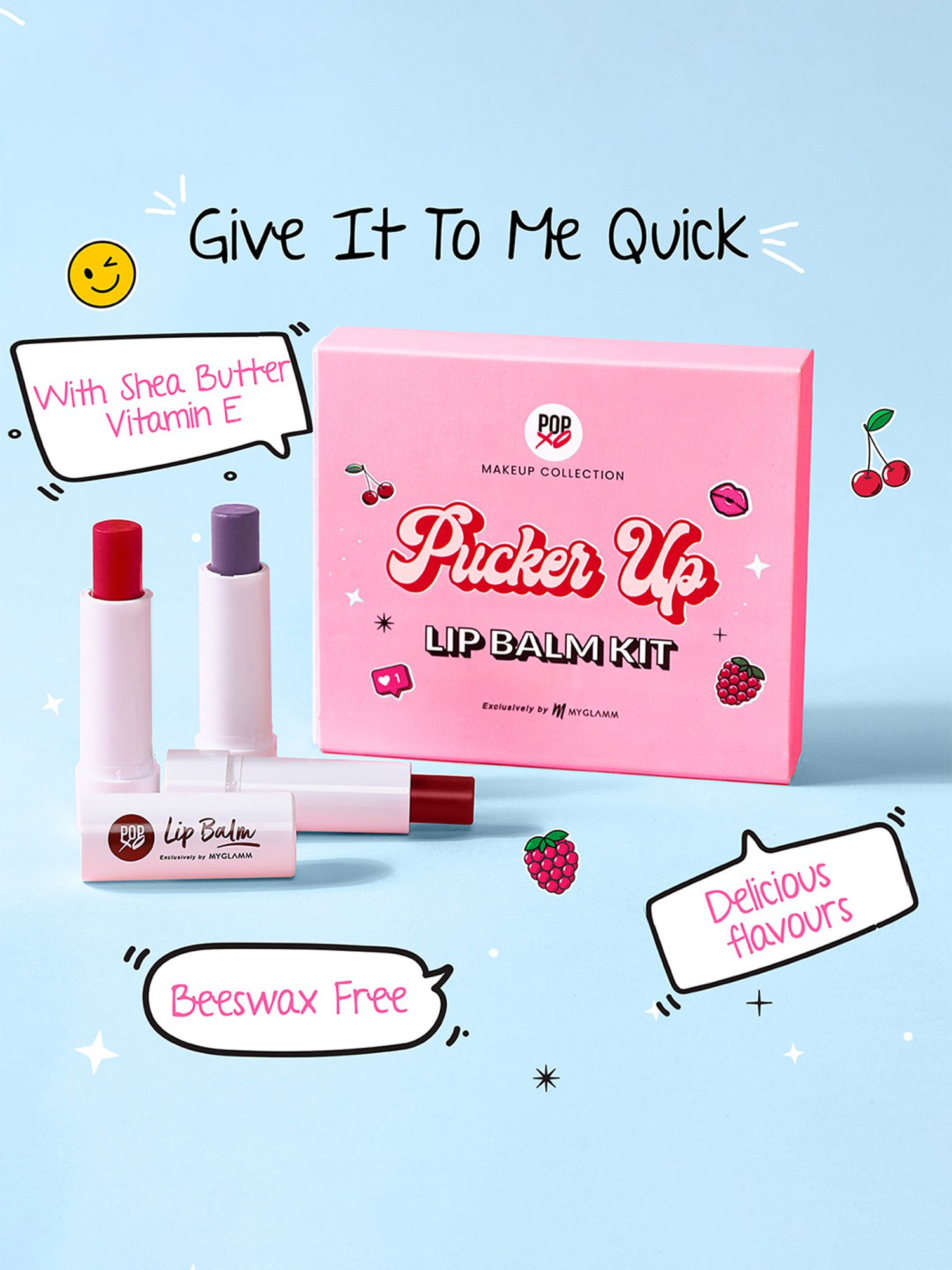 MyGlamm Popxo Pucker Up Lip Balm Kit