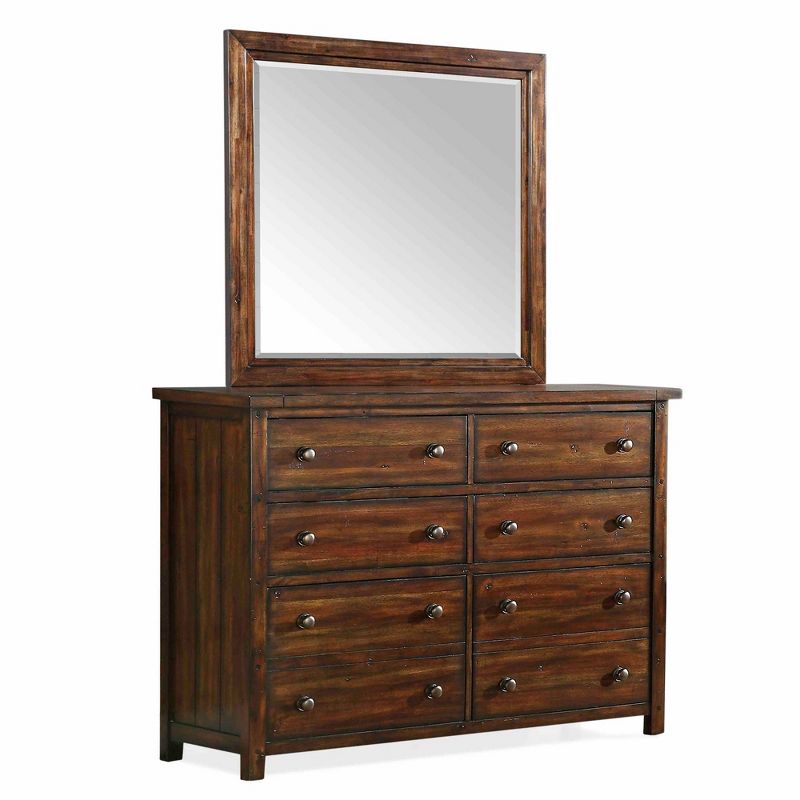 6pc Queen Danner Panel Bedroom Set Warm Cinnamon - Picket House Furnishings