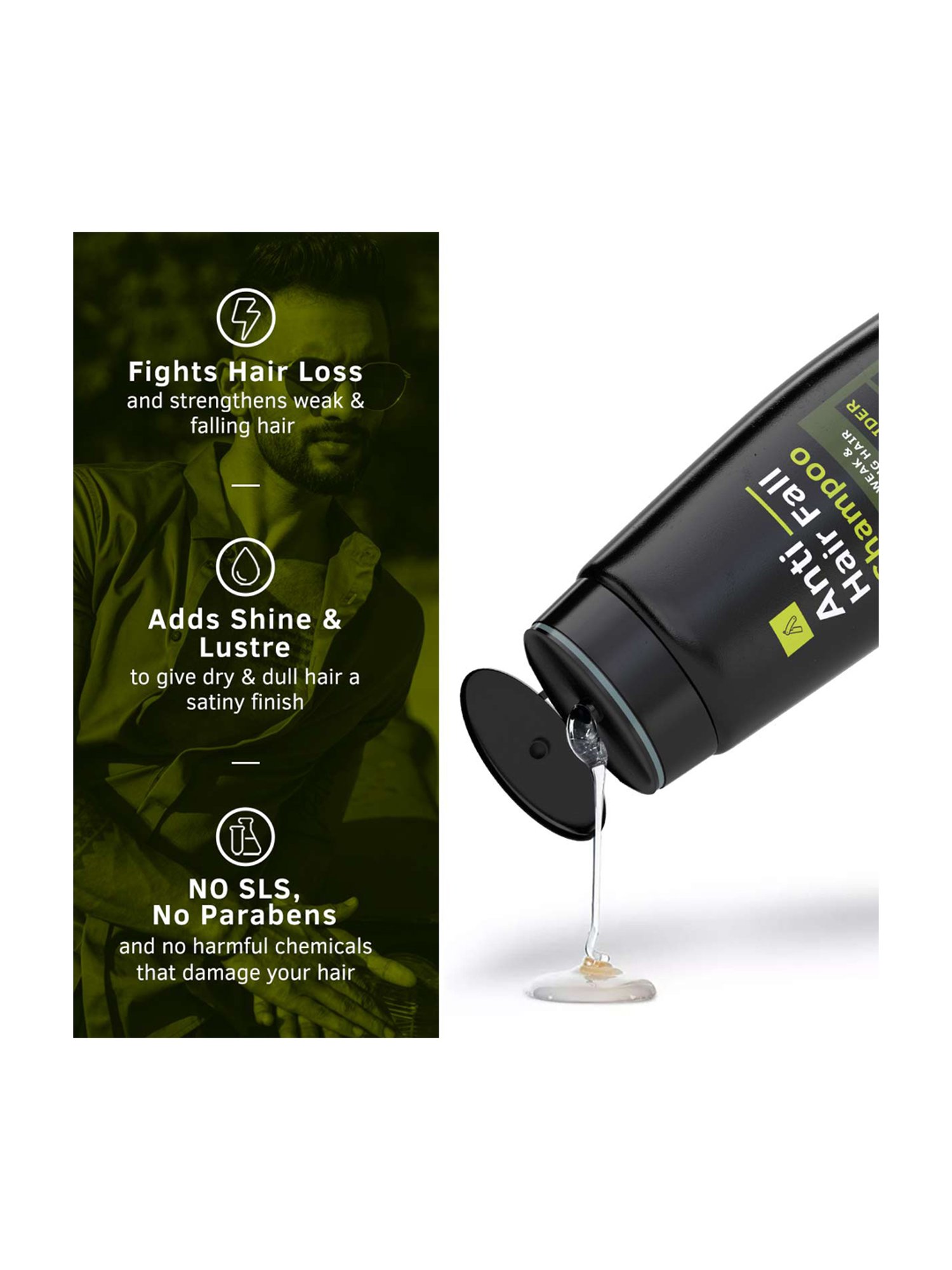 Ustraa Anti Hair Fall Shampoo with Apple Cider Vinegar - 250 ml