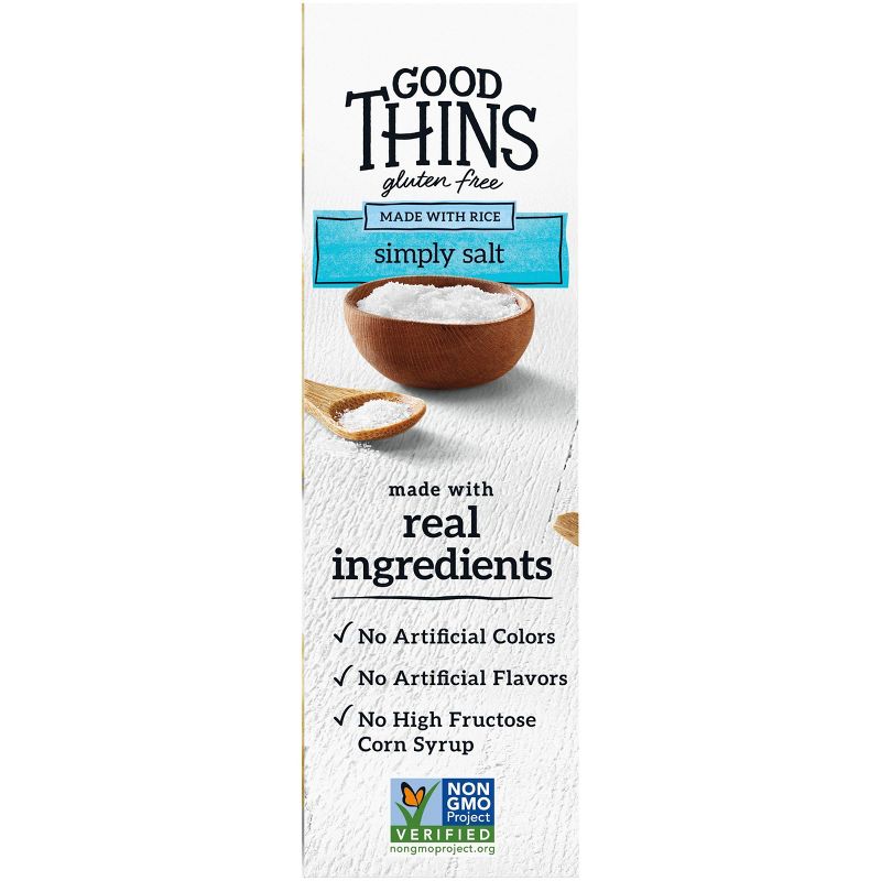Good Thins Simply Salt Rice Snacks Gluten Free Crackers - 3.5oz