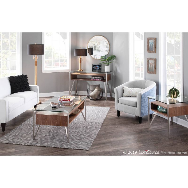 Trophy Industrial Floor Lamp with Linen Shade Black (Includes LED Light Bulb) - LumiSource