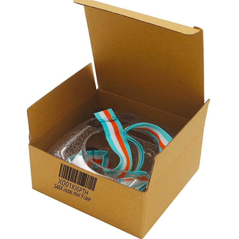 Glitter Crystal Case Compatible with Fujifilm Instax Mini 9/8/8+ Instant Film Camera with Cute Adjustable Strap. (Do not fit Mini 11 Camera ) - Transparent