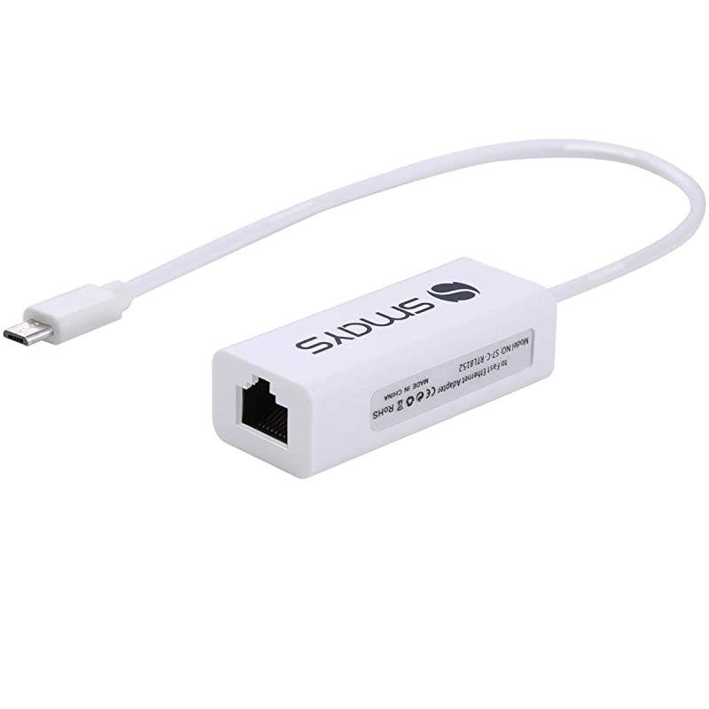 USB Ethernet Adapter for Android Windows Tablet Nexus Player Dell Venue Wired LAN Connection