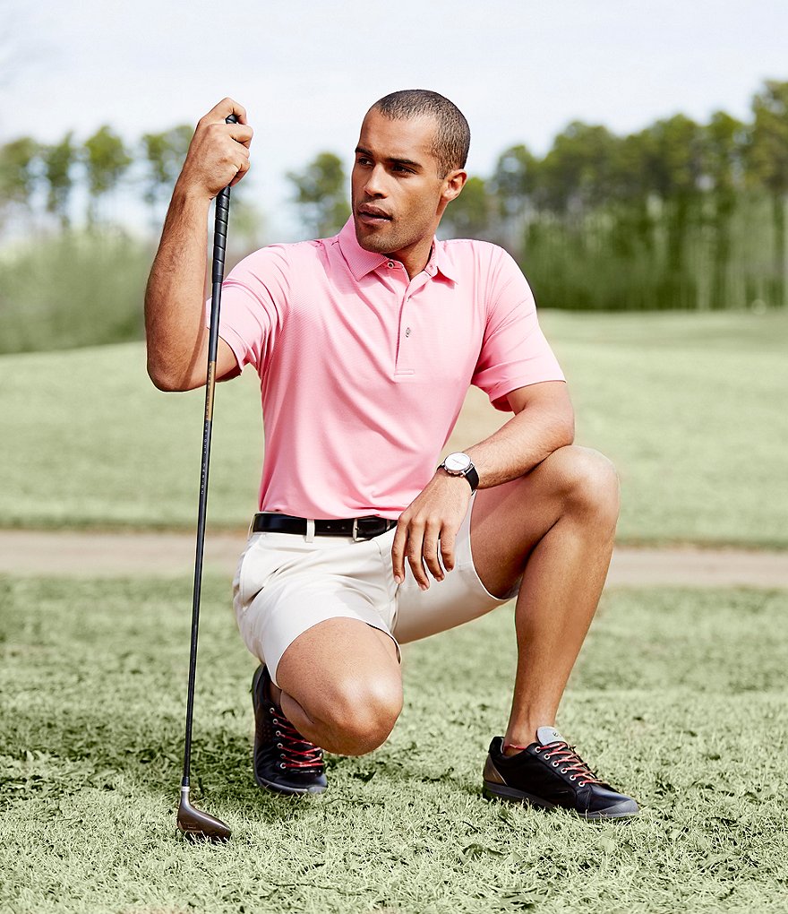 Roundtree & Yorke Active Waist 9#double; Inseam Performance Shorts