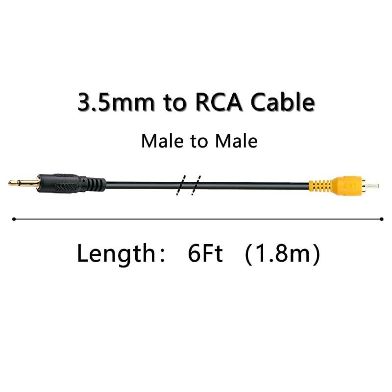 2Male to 2Male RCA Audio Cable 15Feet 10Pack