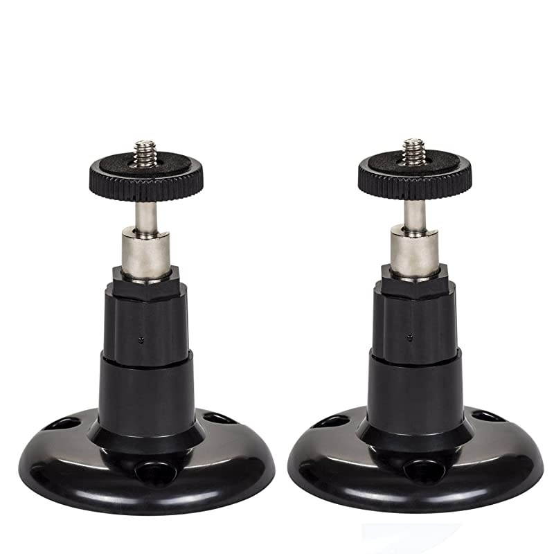 Wall Mount - Adjustable Indoor/Outdoor Mount Compatible with Arlo, Arlo Pro, Arlo Pro 2, Arlo Pro 3/Pro4, Arlo Ultra/Ultra2, and Other Compatible Models (2 Pack, Black)
