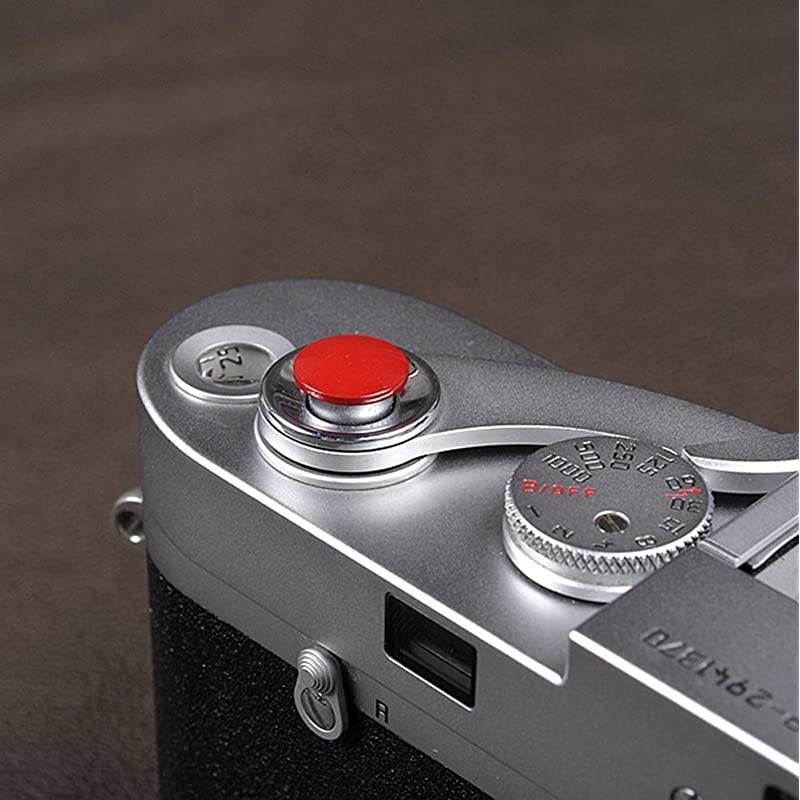 Soft Metal Shutter Release Button Brass Compatible with Fujifilm XT30 XT3 X100F XT20 XPRO2 XT2 X30 X100T XE2 XT10 XE3 PenF Camera Black Red Darkred Silver 10mm Convex Surface4 Pack