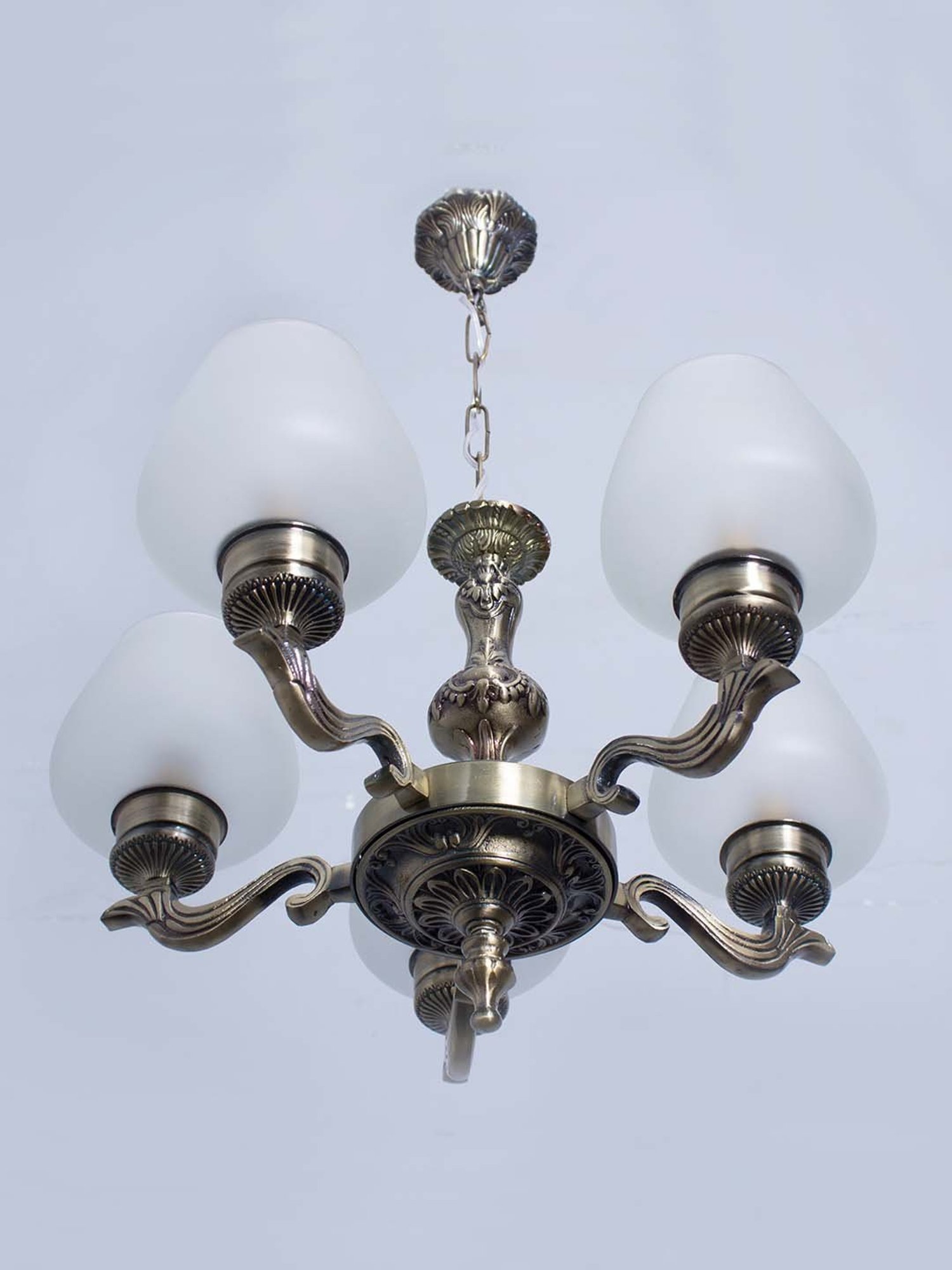 Fos Lighting Antique Brass Finish Allure 5 Light Chandelier - Set of 1