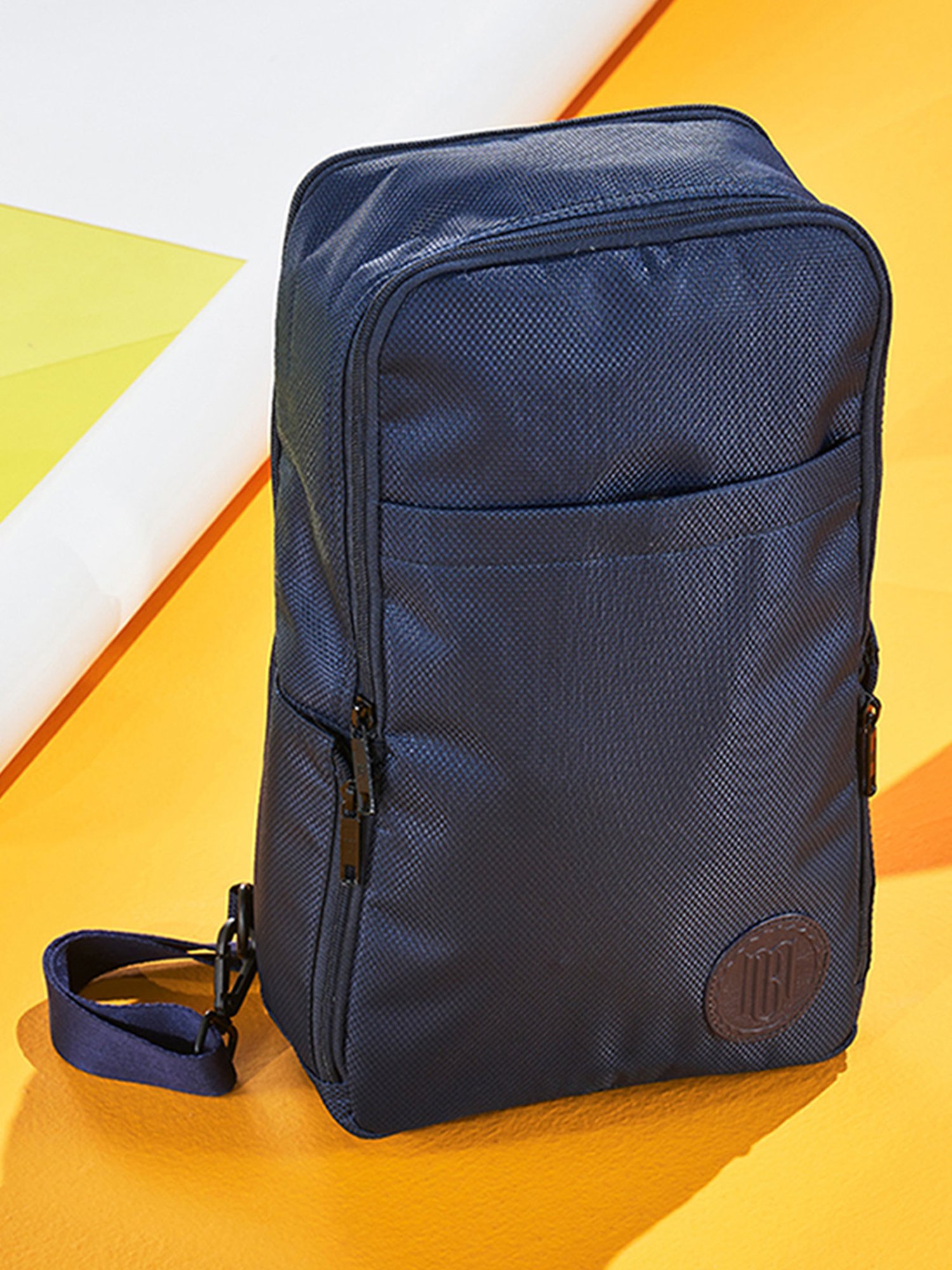 Mona B Navy Blue Rearden Medium Cross Body Bag