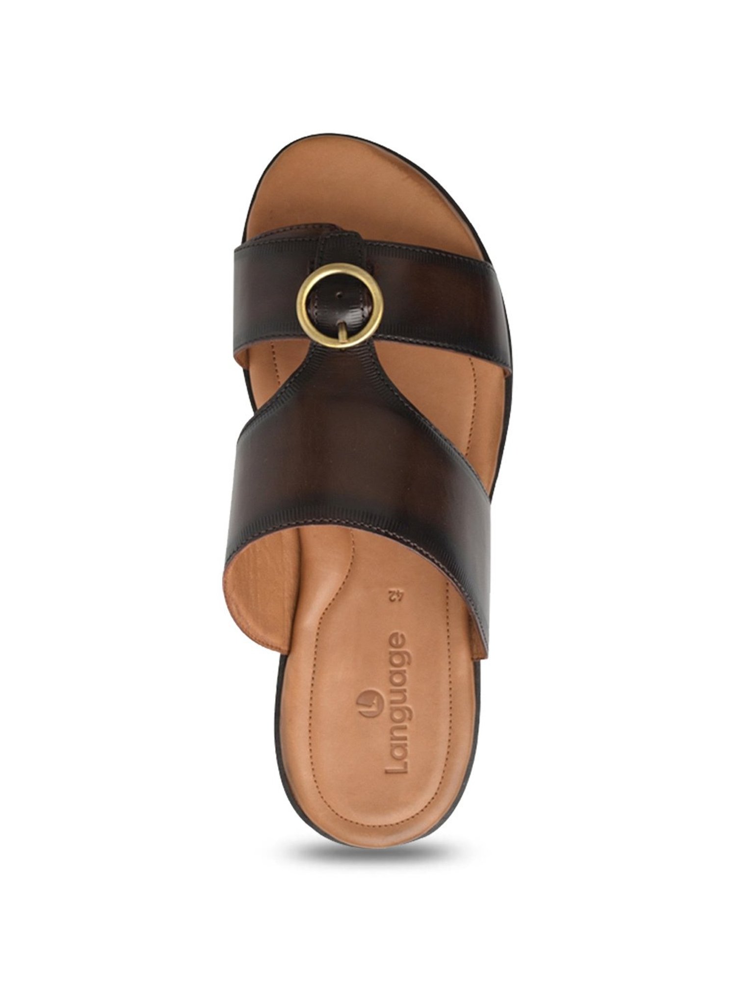 Language Shoes Men's Viper Brown Toe Ring Sandals