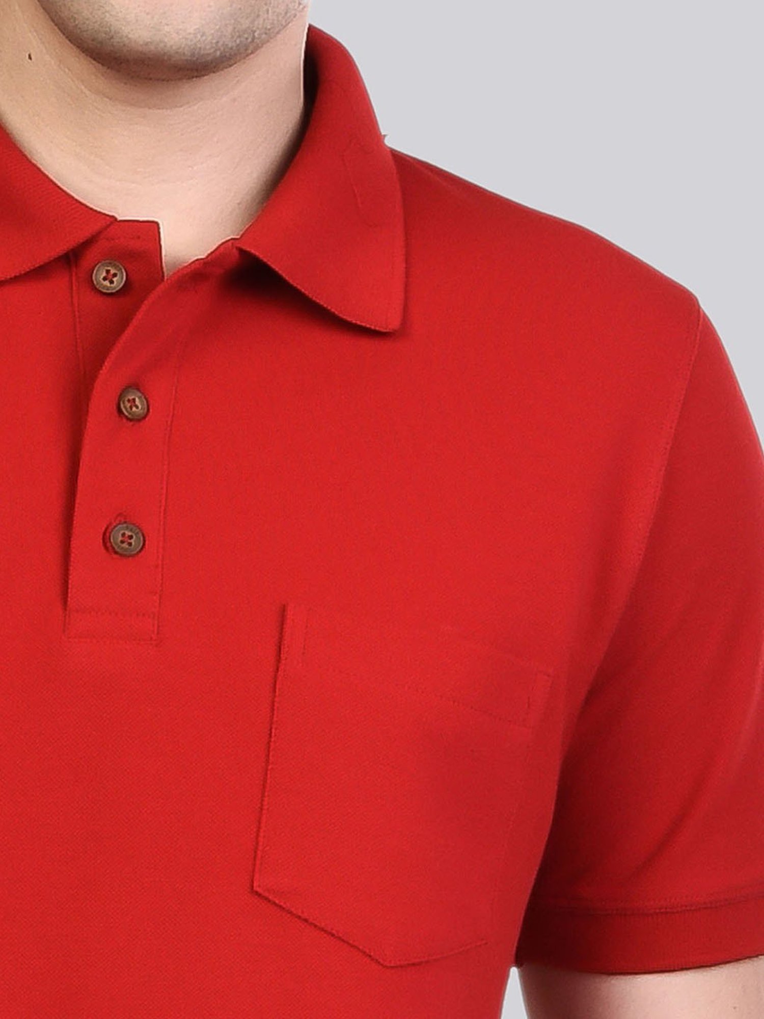 Kalt Red Regular Fit  Polo T-Shirt