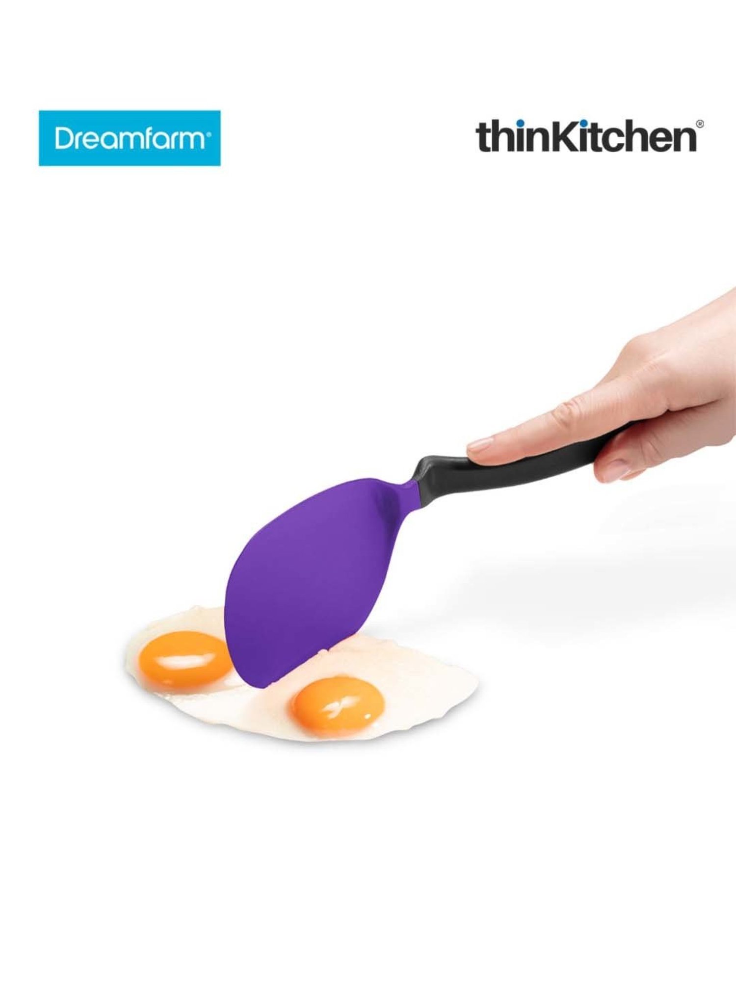 HAZEL Silver Stainless Steel Spatula with Beveled Edge