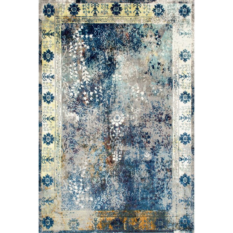 Blue Solid Loomed Area Rug - (4'x6') - nuLOOM