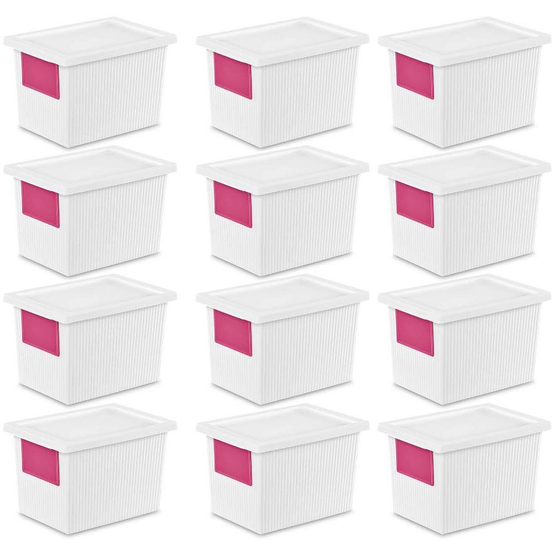 Homz 64 Quart Secured Seal Latch Extra Large Single Clear Stackable Storage Container Tote with Blue Lid for Home, Garage, or Basement (2 Pack)