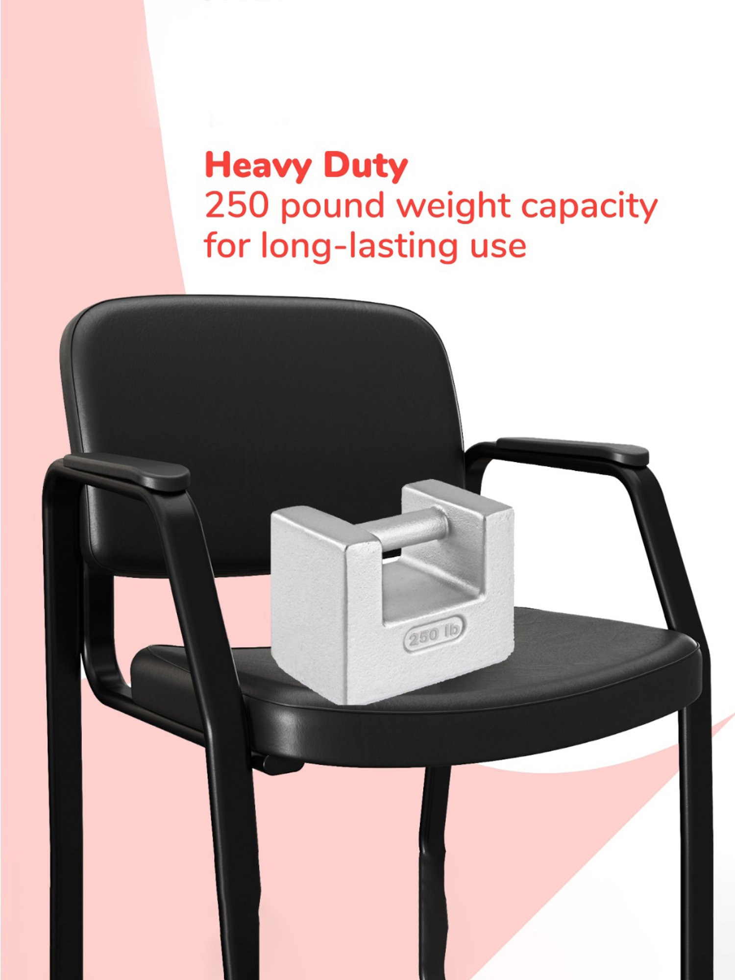 HNI India Budd Black Faux Leather Executive Side Chair