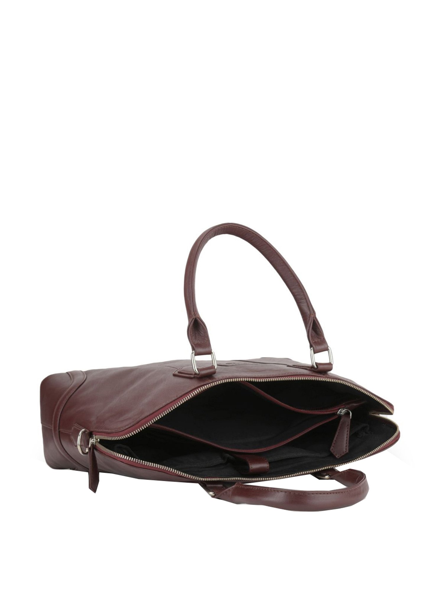 Woodland Purple Leather Large Messenger Bag