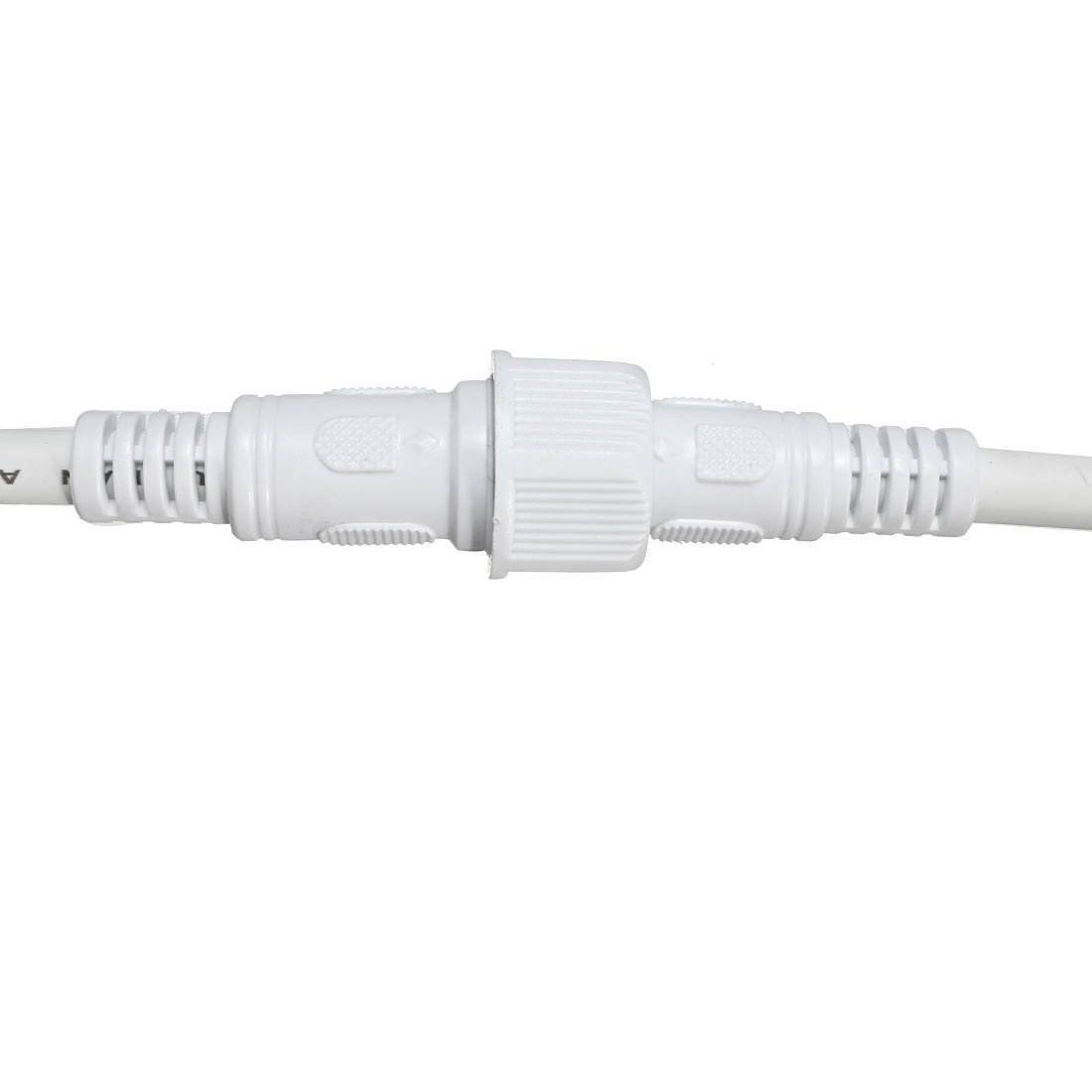 Male Female 2P Waterproof Connector Cable White for LED Strips Light