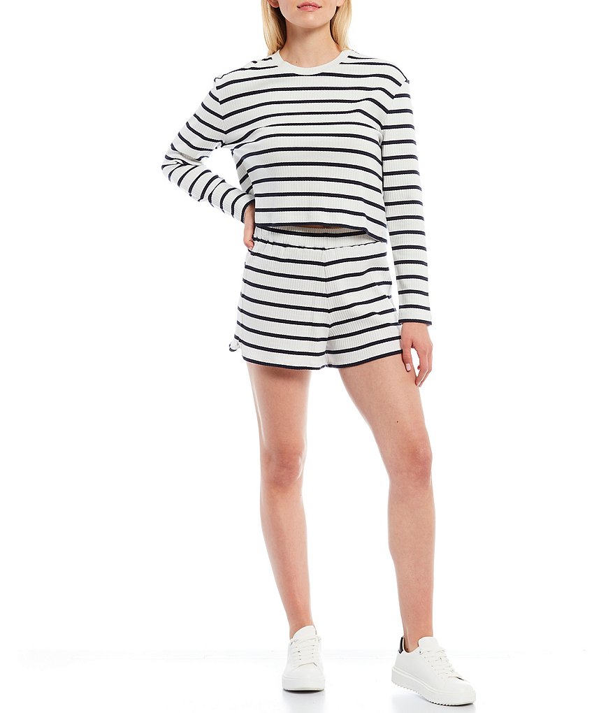 French Connection Tommy Coordinating Stripe Rib Knit Shorts
