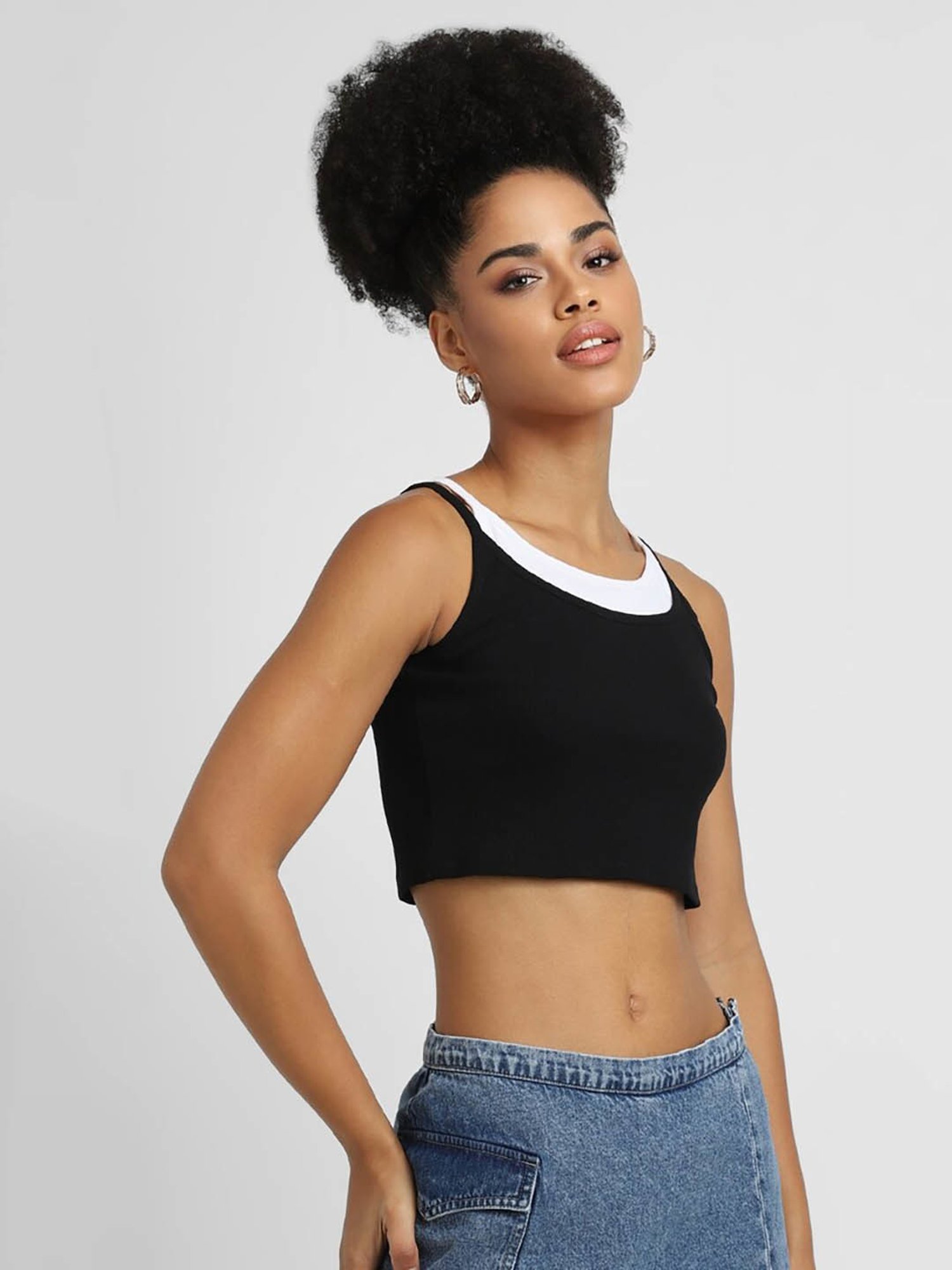 Forever 21 Black Crop Top