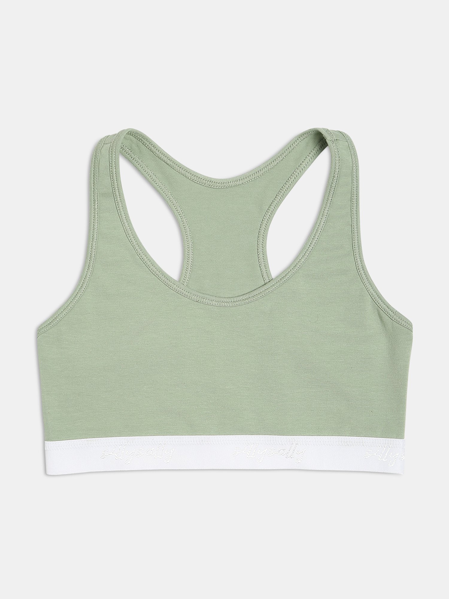 Sillysally Kids Multicolor Solid Sports Bra (Pack Of 2)