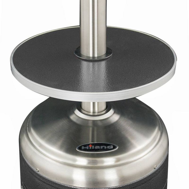 87" Tall Stainless Steel Hammered Finish Patio Heater - Brushed Nickel - AZ Patio Heaters