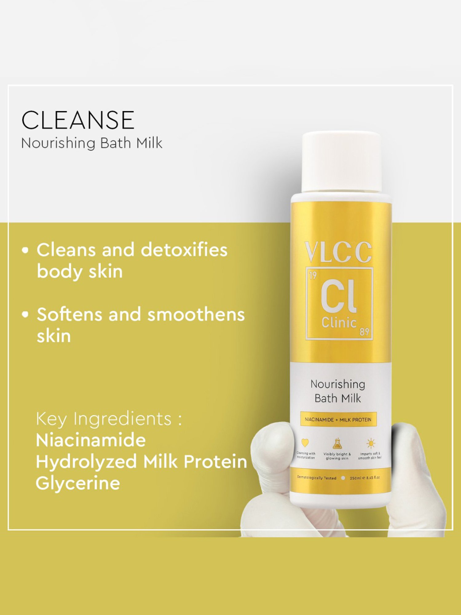 VLCC Clinic Cellulosic Peeling Face Scrub & Nourishing Bath Milk Combo