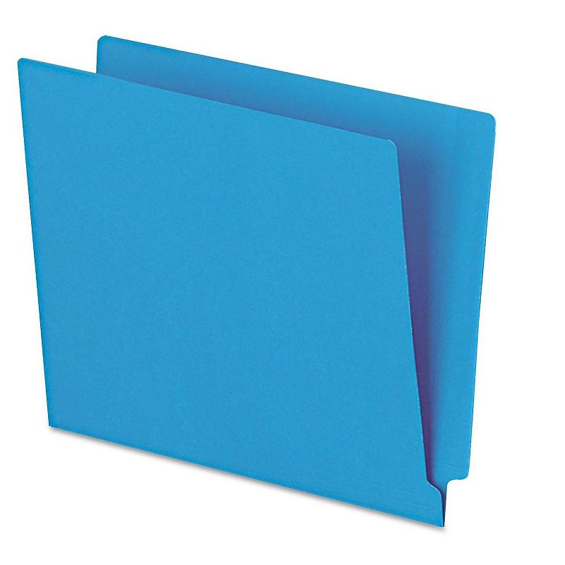 Pendaflex Reinforced End Tab Folders Two Ply Tab Letter Blue  100/Box H110DBL