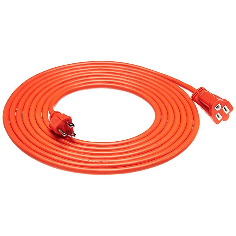 163 Vinyl Outdoor Extension Cord Orange 15 Foot