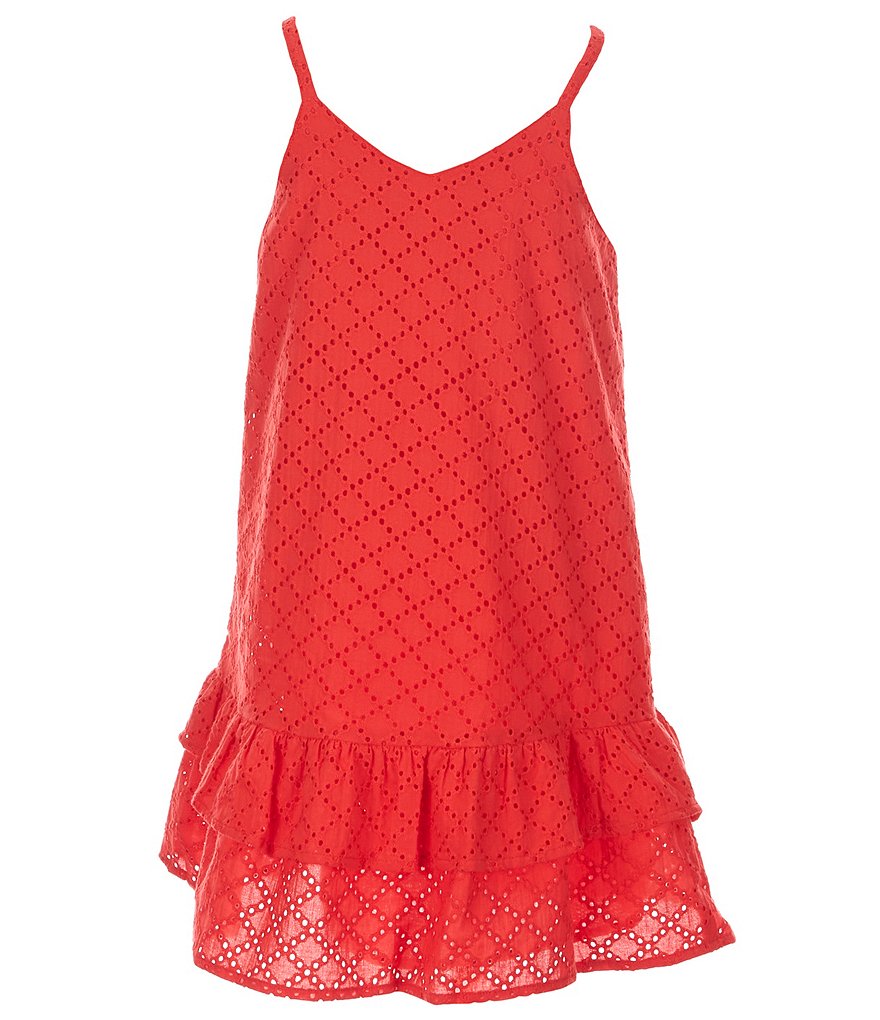 Angie Big Girls 7-14 Stripe Ruffle-Hem Maxi Dress