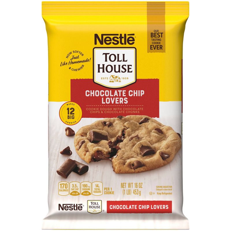 Pillsbury Big Deluxe Chocolate Chip Cookie Dough with Hershey's Mini Kisses - 16oz/12ct