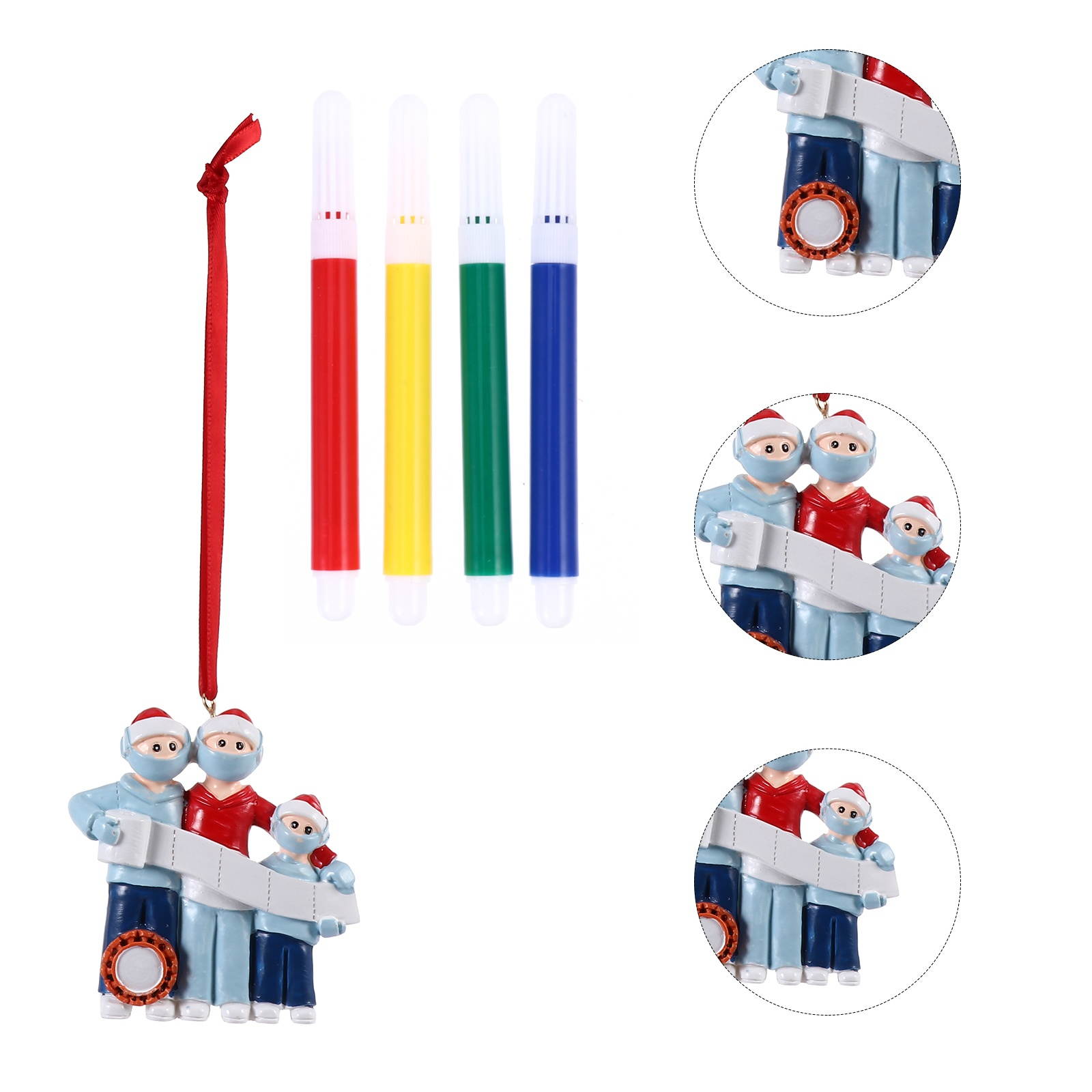 1 Pc Christmas Resin Family Pendant Creative Christmas Tree Hanging Decor