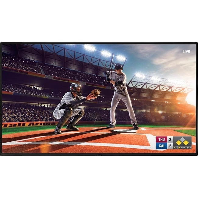 Sharp 4T-B70CJ1U Digital Signage Monitor - 69.5" LCD - 3840 x 2160 - Direct LED - 300 Nit - 2160p - HDMI - USB - SerialEthernet - TAA Compliant