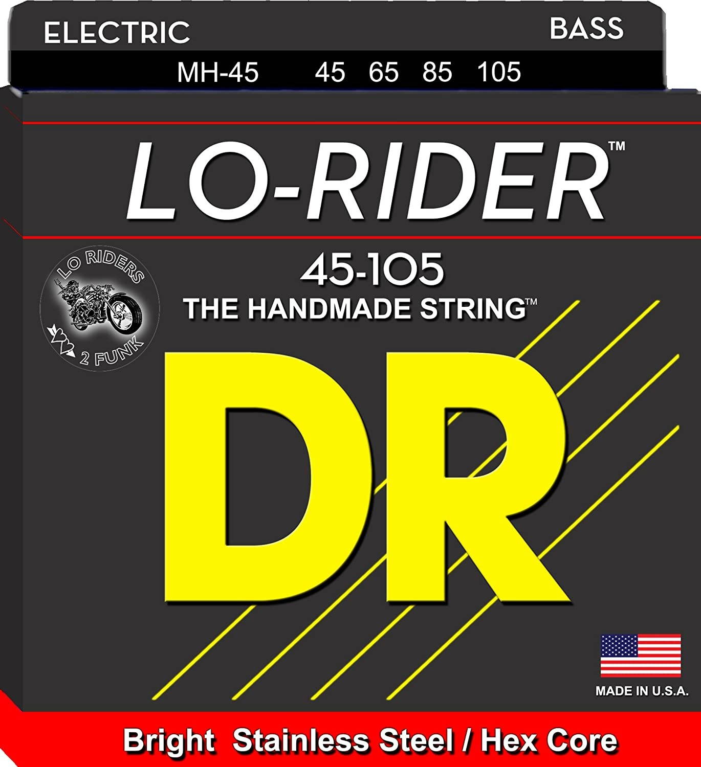 DR Lo-Rider Stainless Steel - Medium - 4-String - Bass Guitar Strings