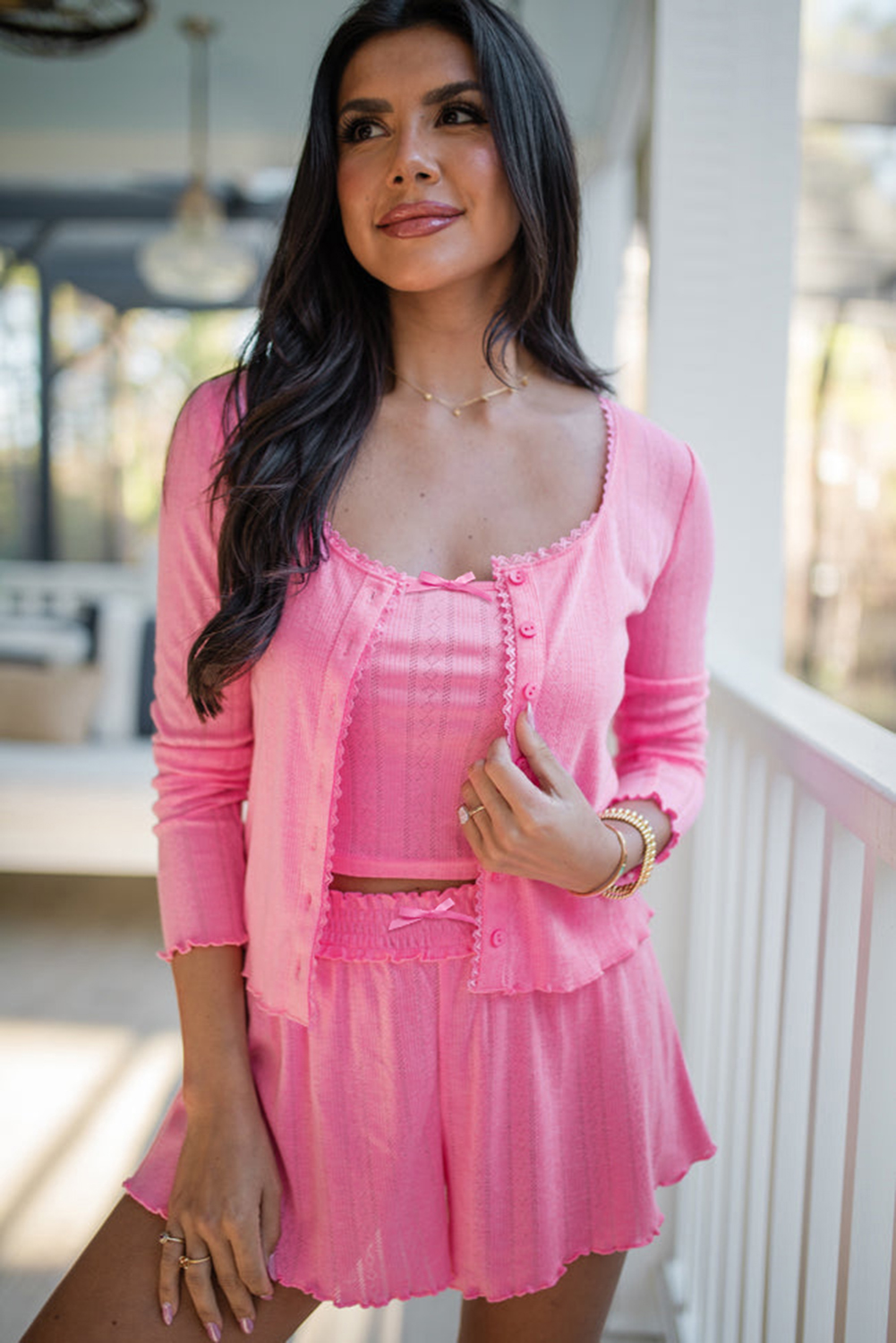 White Christmas Pullover and Drawstring Pants Pajama Set