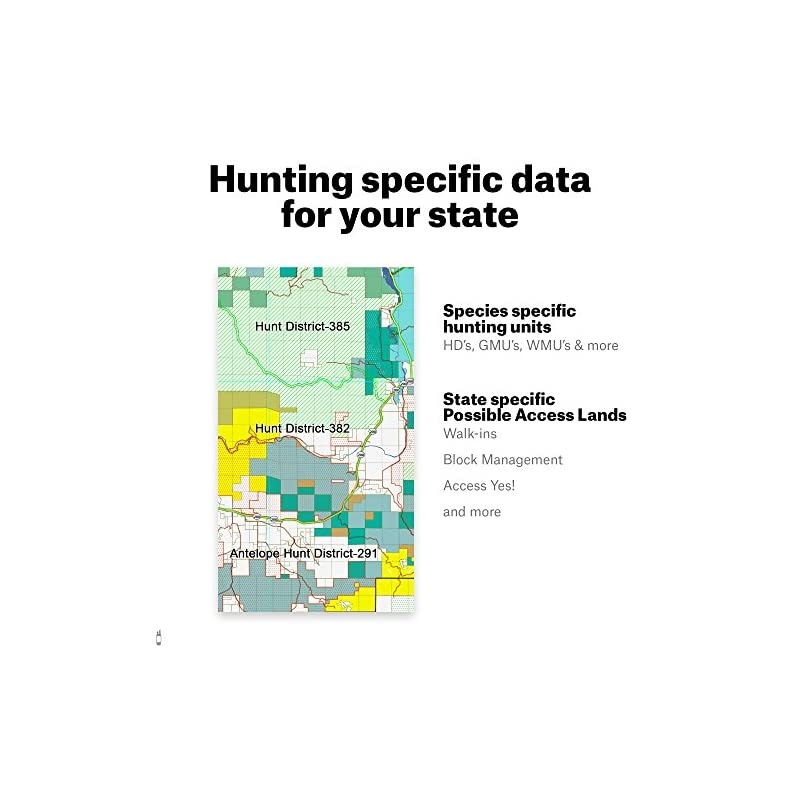 Wyoming Hunting Map for Garmin GPS Hunt Chip with Public amp Private Land Ownership Hunting Units Includes Premium Membership for  Hunting App for iPhone Android amp Web