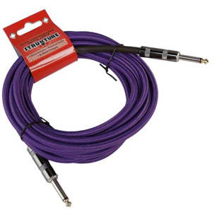 Strukture SC186PP 18.6 ft Woven Audio Guitar Cable Cord Purple