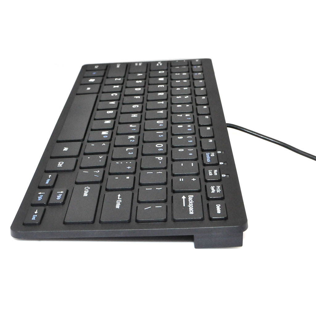 iKKEGOL Mini USB Slim Wired 78 Key Small Compact Keyboard for Desktop Laptop PC Win 7 - Black