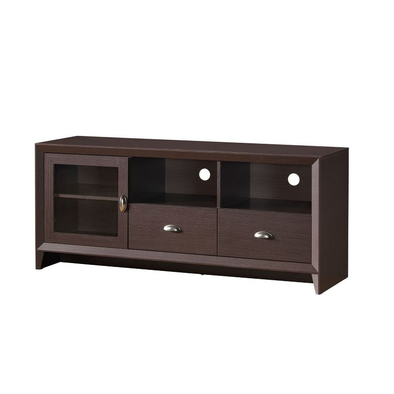 60" Modern TV Stand with Storage Brown - Techni Mobili