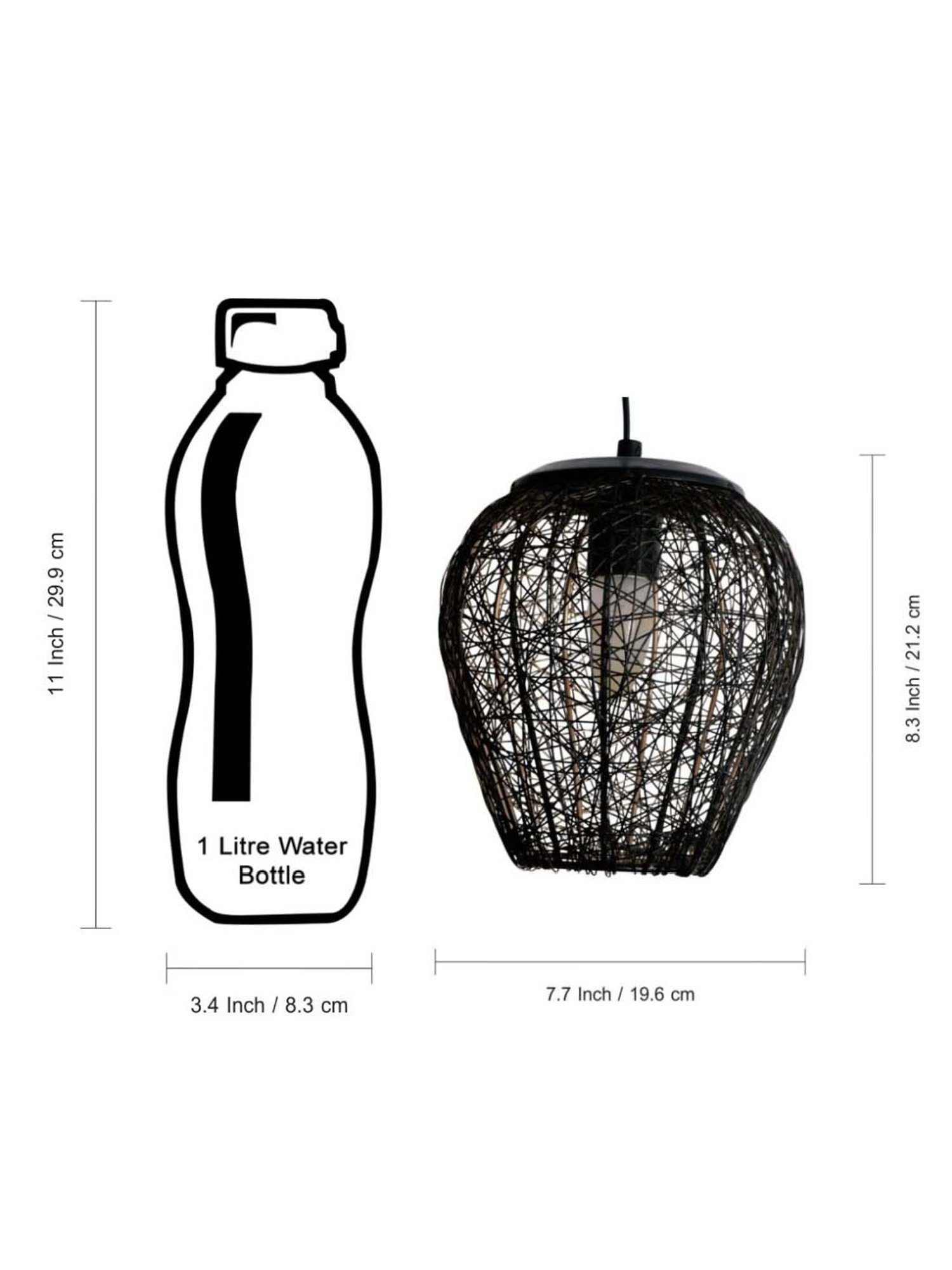ExclusiveLane 'Glamorous Mesh' Black Iron Hand-Etched Pendant Lamp - Set of 1