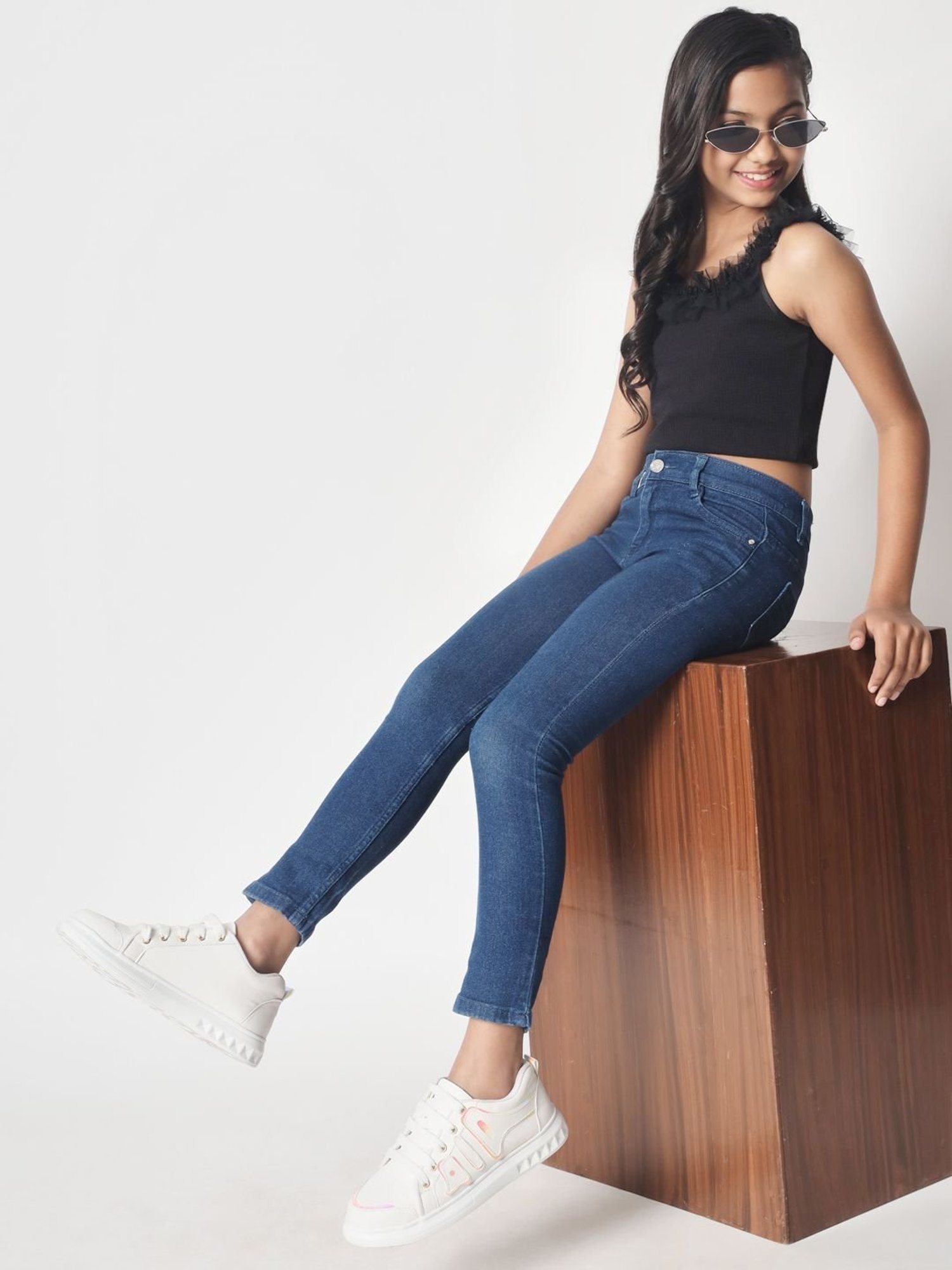 studiorasa Kids Black Embellished Top